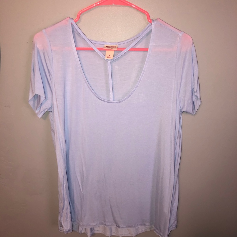 blue flowy top